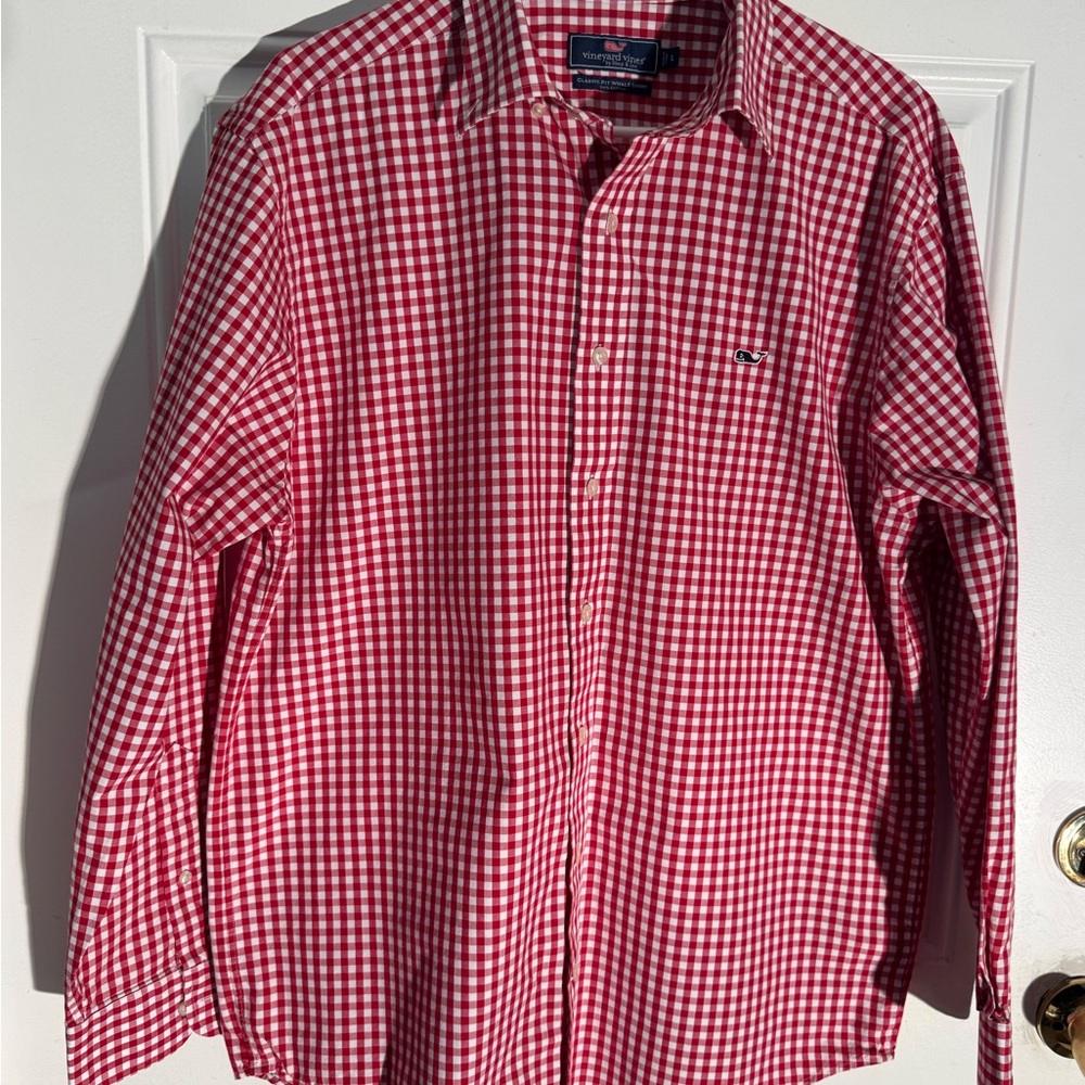 Vineyard Vines Red Checkered Men's Shirt